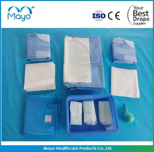 Obstetrics Sterile Caesarean Drape Disposable Surgical Packs With Collection