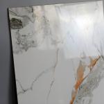 Calacatta White Gold Veins Marble Porcelain Slab Tile Sintered Stone 600x1200mm