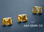 Light Yellow Radiant Cut Moissanite Diamond Middle Size 5mm x 7mm