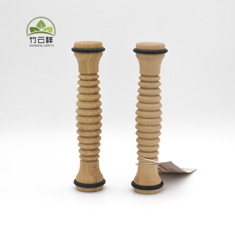 Healifty Wooden Foot Roller Massager Light Weight Yoga Relax Rod Massage Stick for Full Body