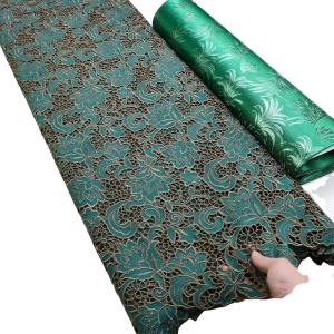 Wholesale African Cord Lace Embroidery Cotton Soft Fabric Featuring African Guipure Lace Design from china suppliers