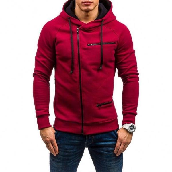 Fleece Jackets Mens Oversized Pullover Hoodie Solid Color Sports Jacket With