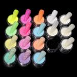 Polyester Glitter Heart Neon Phosphor Powder Nail Glitter Powder Manufactures