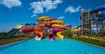 Outdoor Water Playground Game Fiberglass Slide For Swimming Pool