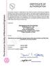 ZHANGJIAGANG HUA DONG ENERGY TECHNOLOGY CO.,LTD Certifications