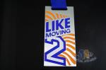 Like Moving 2 Logo Custom Award Medals With Black Ribbon Yellow Printed Color