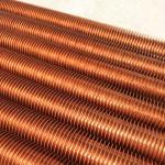 DELLOK Condenser Copper Aluminum Alu1060 16mm Square Fin Tube