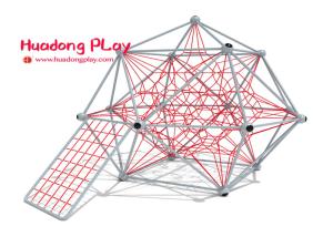 Wholesale Multi Rope Climbing Playground Equipment Outdoor With Big Stainless Steel Slide from china suppliers
