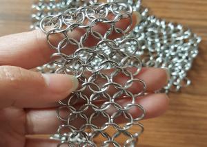 China 316 Stainless Steel Chainmail Ring Mesh Use Water Features , Shower Curtains on sale