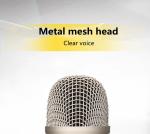 Metal Mesh Head wired Studio Condenser Microphone 23.5mm*180mm