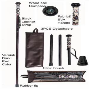 Wholesale Straight Handle Wood Walking Cane , Wooden Walking Sticks For Hiking from china suppliers