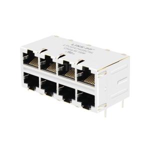 Wholesale RM4-104ADV1F Compatible LINK-PP LPJ47408CNL 10/100 Base-T Without LED 2x4 Port RJ45 Jack Connectors from china suppliers
