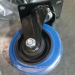 125x32mm Blue Soft TPR Wheels Directional Electrophoresis Fork Trolley Wheel TPR