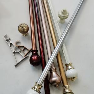 Wholesale Electroplated 0.4mm 6.7m Black Wrought Iron Curtain Pole from china suppliers