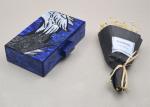 Art Gallery Style Square Clutch Bag Swan Pattern For Ladies , Personalised
