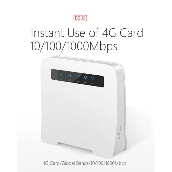 China Factory OEM B593 2.4G/5G Wifi Status Antenna Rohs mac Date Computer Hotspot 4g Cpe Lte Router Sim Card Router