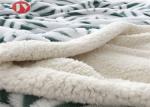 Jacquard Coral Sherpa Fleece Blanket , 100% Poly Fleece Blankets Double Layer