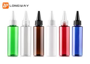 Wholesale 100ml Plastic PET boston round pet bottles with Screw Cap for Cosmetic Packaging from china suppliers