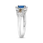 Le Vian Oval Cut Sapphire Ring 1/5 Cttw White CZ 14K Vanilla Gold