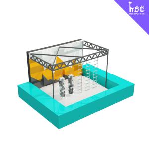 Wholesale Commercial Indoor Playground And Trampoline Park Air Cushion Zip Line Combination from china suppliers