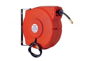 China Polypropylene Plastic Air And Water Spring Driven Hose Reel With PVC Hose on sale