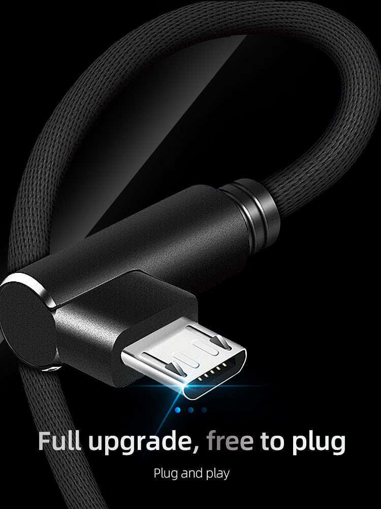 L Shape RoHs Right Angle Charging Cable Android USB Charging Cable