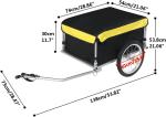 Bike Trailer Cargo Foldable Max Load, 2x16'' Inflatable Wheels, Aluminum Bicycle