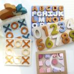 Wholesale Full Silicone XO Puzzles Custom Logo Brand Baby Educational Silicone