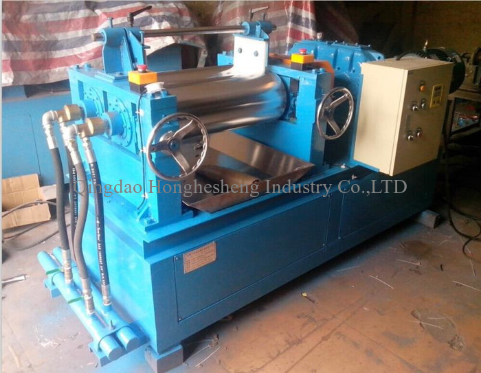 120*350mm 1.5KW Open Mill Rubber Mixing PVC EVA Synthetic Rubber Double Roll Mill