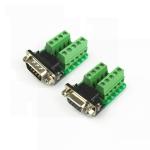DB9 D Sub 9 Pin Female Male RS232 Serial Adapter to Screw Terminal Blocks