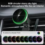 Starry Sky Light Magnetic Car Wireless Charging Bracket Built-In Silent Cooling