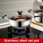 Best Sale Kitchen 12 Piece Cooking Pot Set Pot And Pans Stainless Steel Cookware