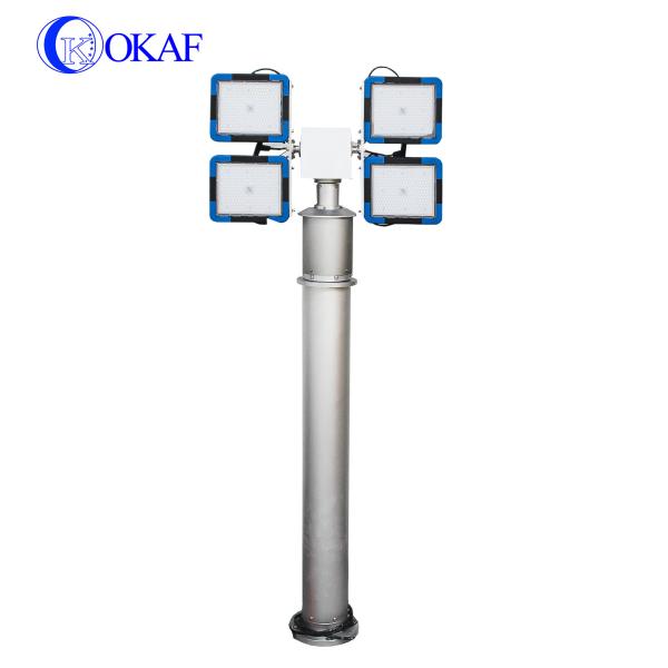 Aluminum Alloy Telescopic Mast Pole Emergency Mobile Lifting Light Ground /