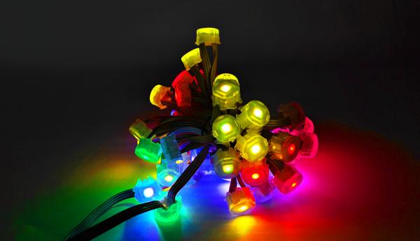 48pcs 20MM Outdoor Waterproof IP67 Led Pixel Light With Red/green/blue/yellow