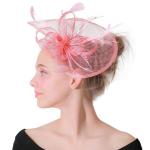 30cm Church Party Decoration Sinamay Fascinator , Peacock Feather Fascinator