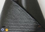 Black Twill Weave Carbon Fiber Thermal Insulation Materials 3K 6oz 0.3mm