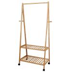Removable Bamboo Home Furniture Bamboo Clothes Drying Hanger Rack For Clothes