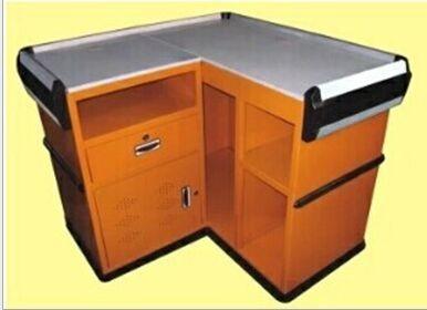 Customizable Supermarket Metal Check Out Counter Retail Shop Equipment
