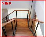 Double Steel Plate Staircase VK29S Stainless Steel, Power Coated,，Wooden ，Beech