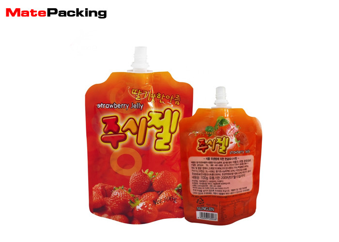 Foldable Gravure Printing Refillable Squeeze Pouches Top Spout For Liquid