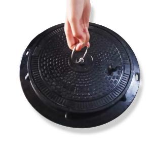 Wholesale SMC Round Manhole Cover , Composite EN124 Sewer Cap Cover Light Capacity from china suppliers