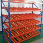 2.5 Tons Racks Carton Flow Orange 75mm Gravity Flow Rack In Warehouse