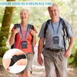 outdoor Black 4000 MAh Mini Waist Portable Fan Power Bank
