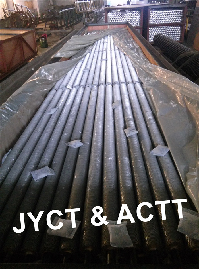 Seamless Extruded Fin Tube For Boiler / Air Cooler , Heat Exchanger Fin Tube OD 25.4mm