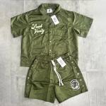 Custom Windbreaker Buttons Polyester Nylon Men's Polo Sets Tracksuit Polo Shirts