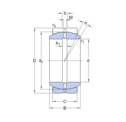 Customized Radial Spherical Plain Ball Joint Bearing GE50ES 2RS