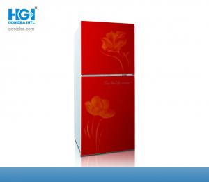 China VCM Red Top Freezer Refrigerators CE Mute 6 Cubic Feet Fridge Double Glass Door on sale