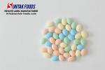 OEM Bulk Candy , Fruit Flavor Sweet Breath Sour Mint Candy Oval Shaped