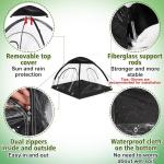 71*71*65''Inch 4-Person TPU Transparent Fiberglass Frame Quick Set Up Waterproof