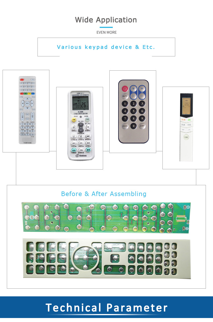 Bank Contact Devices Metal Dome Arrays SUS301 Normal Adhesive 0.1mm Tolerance